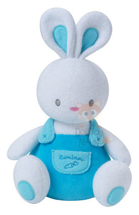  luminou soft toy blue white rabbit 